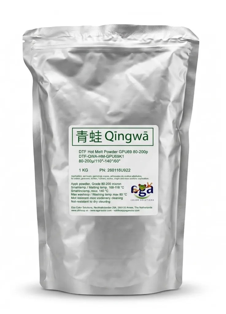 [DTF-QWA-HM-GPU69K1] Qingwa DTF Hot Melt Powder GPU69 80-200 micron (Zak 1 kg)