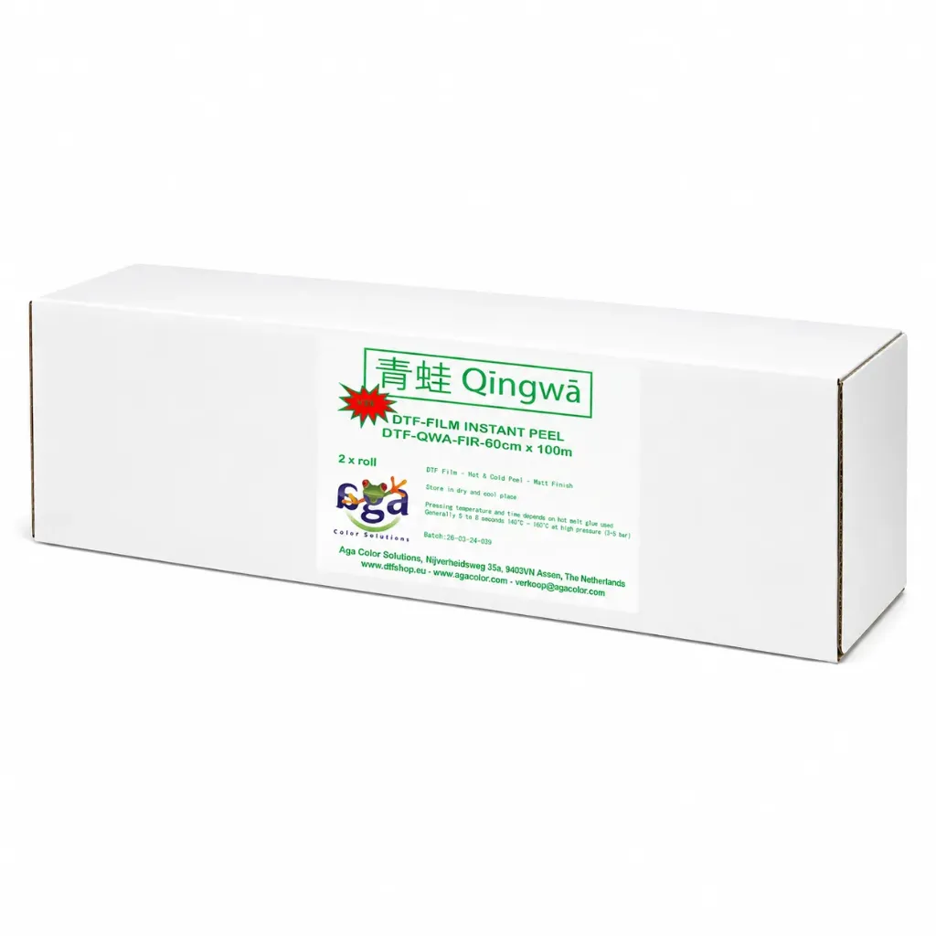 [DTF-QWA-FIR-30cmx100m] Qingwa DTF Film Instant Peel (Roll) (Rol 30cm x 100m, Double Side Matt)