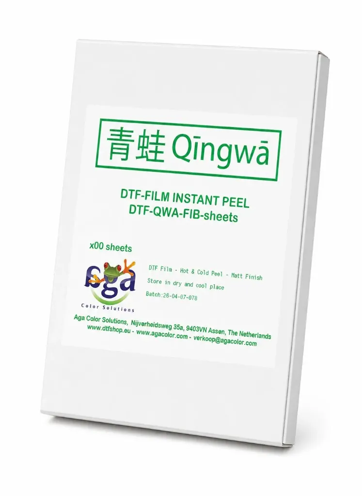 [DTF-QWA-FIB-A3-200] Qingwa DTF Film Instant Peel (sheets) (Doos 200 vel, DIN A3 formaat)